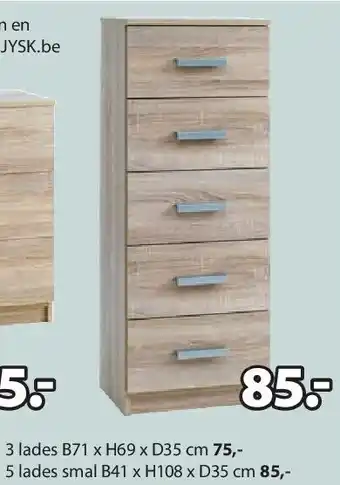 Jysk TAPDRUP COMMODE aanbieding
