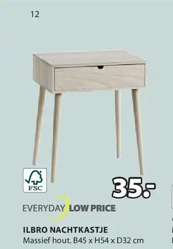 Jysk ILBRO NACHTKASTJE aanbieding