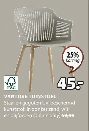 Jysk VANTORE TUINSTOEL aanbieding
