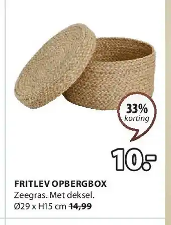 Jysk FRITLEV OPBERGBOX aanbieding
