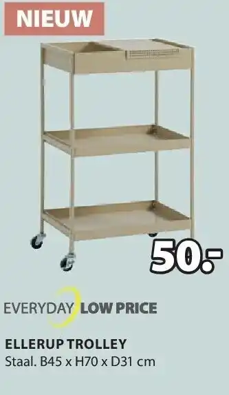 Jysk ELLERUP TROLLEY aanbieding