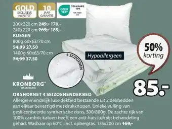 Jysk OKSHORNET 4 SEIZOENENDEKBED aanbieding