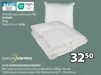 Jysk ALTA EENDENVEREN DEKBED aanbieding