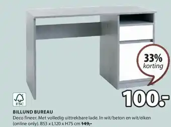 Jysk BILLUND BUREAU aanbieding