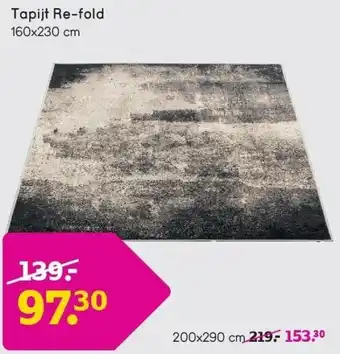 Leen Bakker Tapijt Re-fold aanbieding