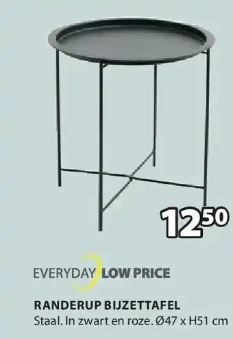 Jysk RANDERUP BIJZETTAFEL aanbieding