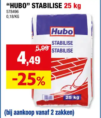 Hubo STABILISE 25 kg aanbieding