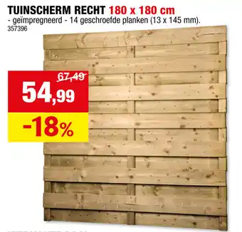 Hubo TUINSCHERM RECHT 180 x 180 cm aanbieding