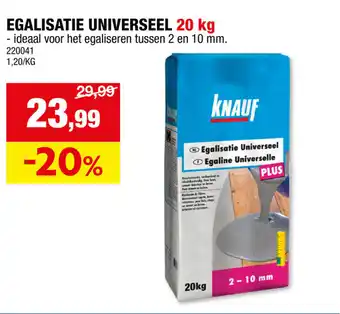 Hubo EGALISATIE UNIVERSEEL 20 kg aanbieding