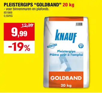 Hubo PLEISTERGIPS GOLDBAND 20 kg aanbieding