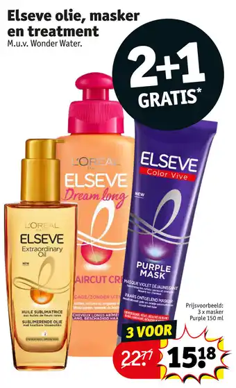 Kruidvat Elseve olie, masker en treatment aanbieding