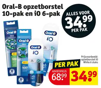 Kruidvat Oral-B opzetborstel 10-pak en i0 6-pak aanbieding