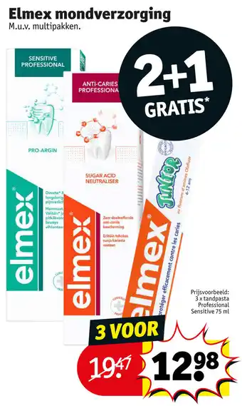Kruidvat Elmex mondverzorging aanbieding