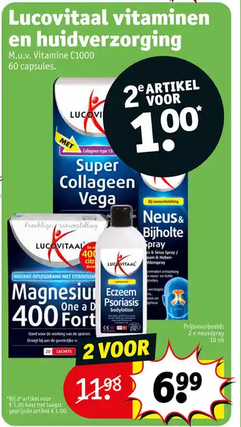 Kruidvat Lucovitaal vitaminen en huidverzorging aanbieding