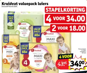 Kruidvat Valuepack Luiers aanbieding