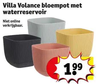 Kruidvat Villa Volance bloempot met waterreservoir aanbieding