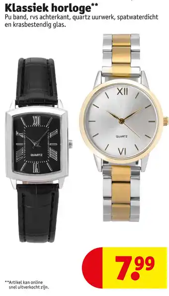 Kruidvat Klassiek horloge aanbieding