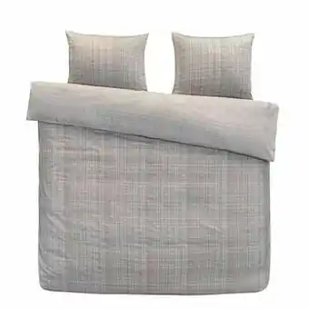 Leen Bakker Royal dekbedovertrek Olivia - taupe - 200x250 cm - Leen Bakker aanbieding