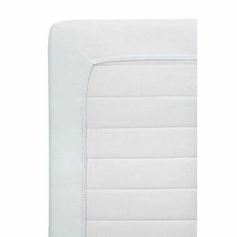 Leen Bakker Hoeslaken Jersey Netto - wit - 90x200 cm - Leen Bakker aanbieding