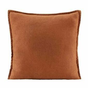 Leen Bakker Sierkussen Owen - caramel - 45x45 cm - Leen Bakker aanbieding