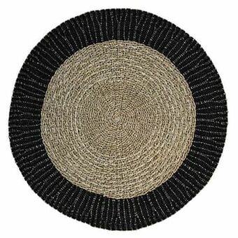 Leen Bakker HSM Collection tapijt Seff - naturel/zwart - 120x120 cm - Leen Bakker aanbieding