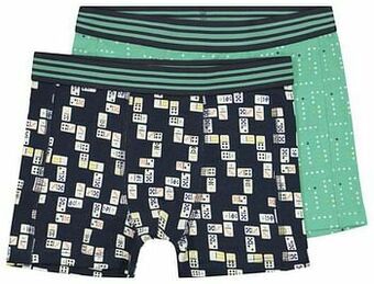 HEMA Kinderboxers Domino 2 Stuks Mintgroen (mintgroen)