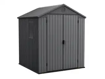 Hubo Keter Darwin 66 kunststof tuinhuis 190x183x221 cm grijs aanbieding
