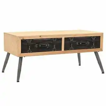 Leen Bakker VIDAXL Salontafel 115x55x50 cm massief vurenhout - Leen Bakker aanbieding