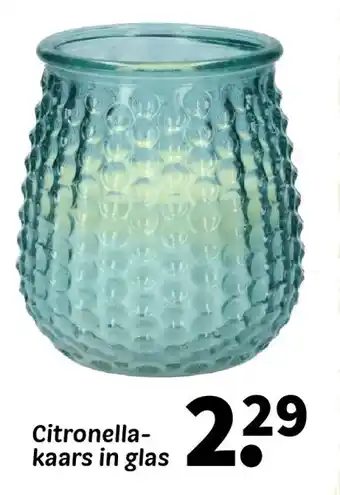 Wibra Citronella kaars in glas aanbieding