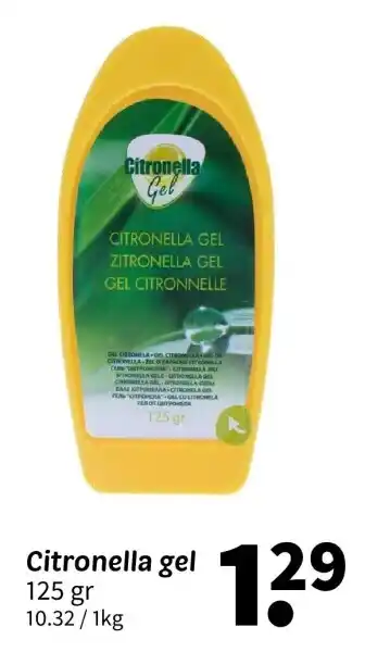 Wibra Citronella gel aanbieding