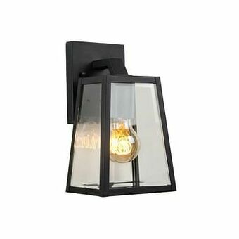 Leen Bakker Lucide wandlamp Matslot - zwart - 14,2x13x24,6 cm - Leen Bakker aanbieding