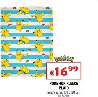 Trafic Pokemon Fleece Plaid aanbieding