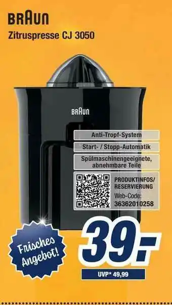 Braun Zitruspresse Cj 3050