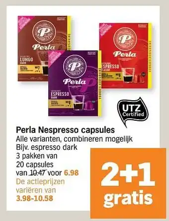 Perla Nespresso Capsules Espresso Dark