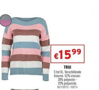 Trafic Trui S Tot Xl aanbieding