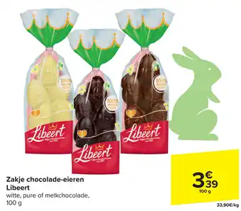 Carrefour Zakje chocolade-eieren Libeert 100g aanbieding