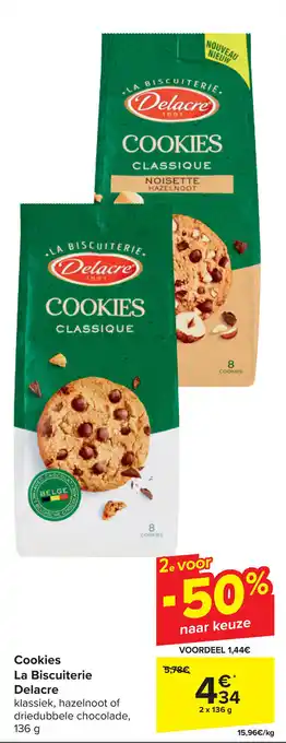 Cookies La Biscuiterie Delacre 2 x 136g