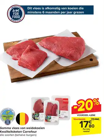 Carrefour Gamma vlees van weidekoeien Kwaliteitsketen aanbieding