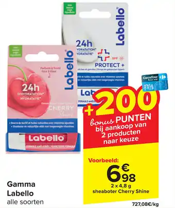 Carrefour Gamma Labello 2 x 4,8g aanbieding