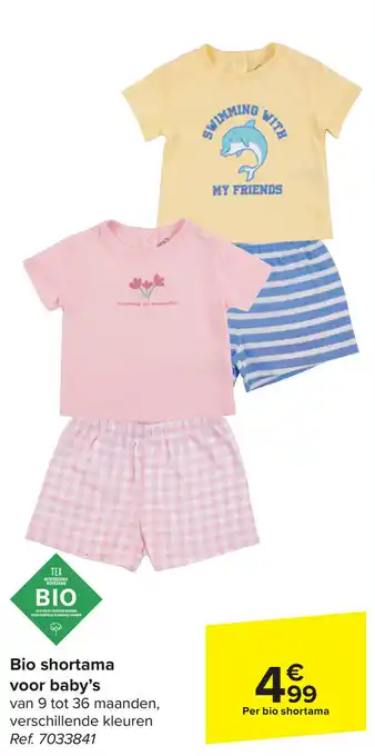 Carrefour Bio shortama voor baby's aanbieding