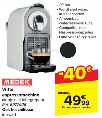 Witte espressomachine
