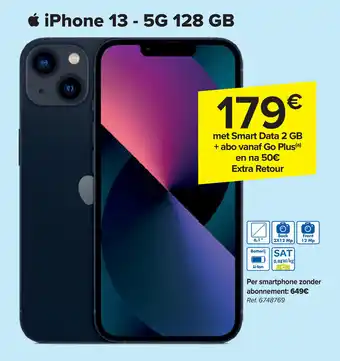 Carrefour Apple iPhone 13 - 5G 128GB aanbieding