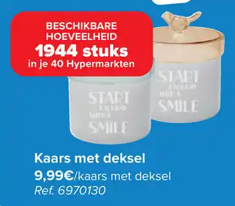 Carrefour Kaars met deksel aanbieding