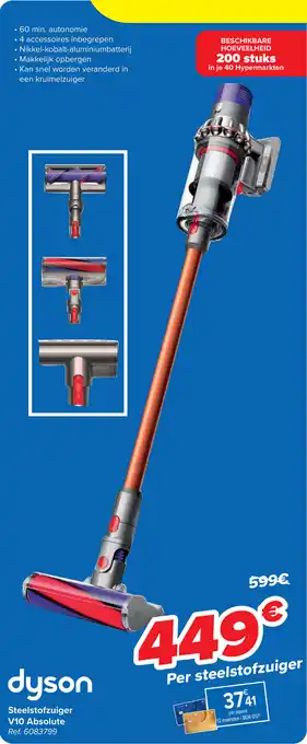 dyson Steelstofzuiger V10 Absolute