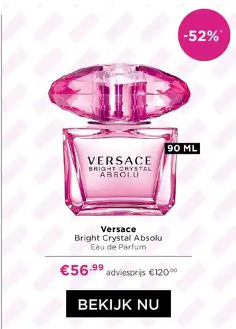 ICI PARIS XL Versace Bright Crystal Absolu 90mL aanbieding