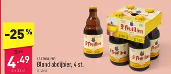 ALDI ST. FEUILLIEN Blond abdijbier, 4 x 33cl aanbieding