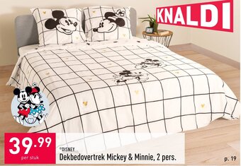 ALDI Dekbedovertrek Mickey & Minnie, 2 pers. aanbieding