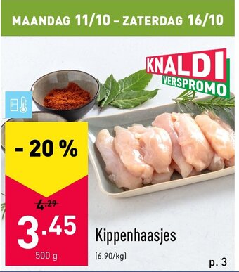 ALDI Kippenhaasjes 500g aanbieding