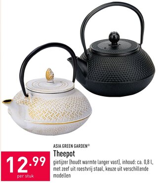 ALDI Asia green garden Theepot aanbieding
