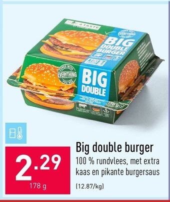 ALDI Big double burger 178g aanbieding